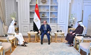 الرئيس السيسي استقبل اليوم، الشيخ ناصر بن حمد بن عيسى آل خليفة، مستشار الأمن الوطني وقائد الحرس الملكي بمملكة البحرين، والشيخ خالد بن حمد بن عيسى آل خليفة، قائد العمليات الخاصة بالمملكة.