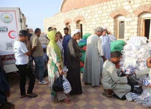 قافلة مساعدات ضخمة