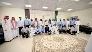 منسوبو الكلية التقنية برنية يحتفون باليوم الوطني السعودي