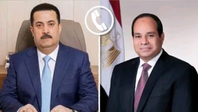 السيد الرئيس يتلقى أتصالا هاتفيا من رئيس وزراء العراق