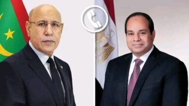 السيد الرئيس يجرى أتصالا هاتفيا بالرئيس الموريتاني