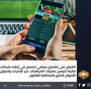 القبض على تشكيل عصابي تخصص في إنشاء شبكات مالية لتيسير عمليات المراهنات عبر الإنترنت وتحويل الأموال للخارج بالمخالفة للقانون