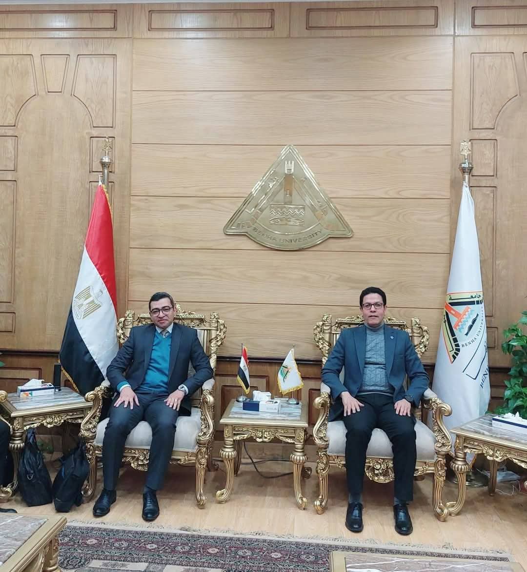 جامعة بنها تستقبل الزيارة السنوية لفريق تقييم النظام المتكامل للجودة والسلامة والصحة المهنية بإدارة الجامعة