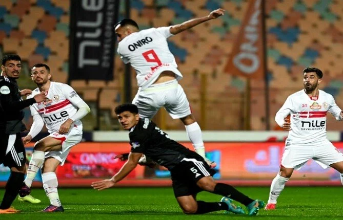 زمالك بيسيرو يفك شفرة التعادلات بثلاثية أمام انبي ويصعد للثالث