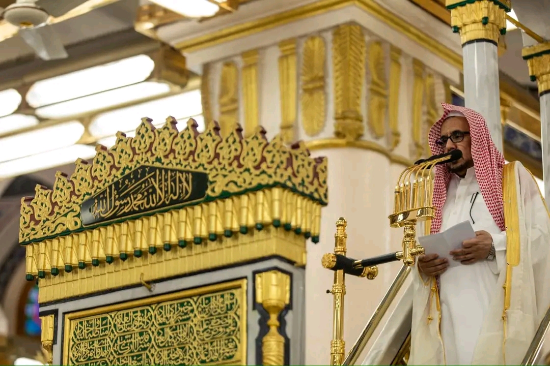 فضيلة الشيخ الدكتور حسين ال الشيخ يؤم المصلين لصلاة الجمعة بالمسجد النبوي الشريف 
