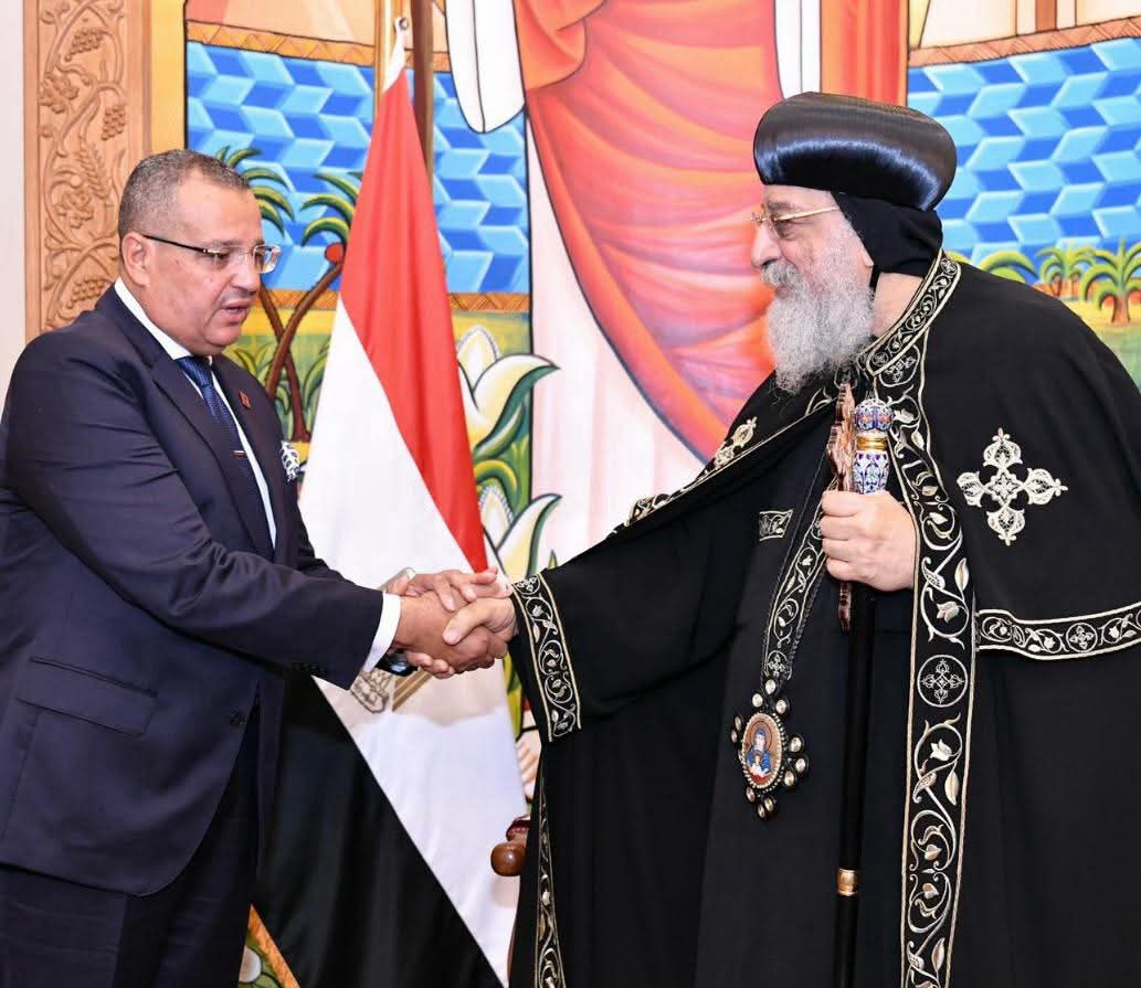 قداسة البابا تواضروس الثاني يستقبل محافظ جنوب سيناء