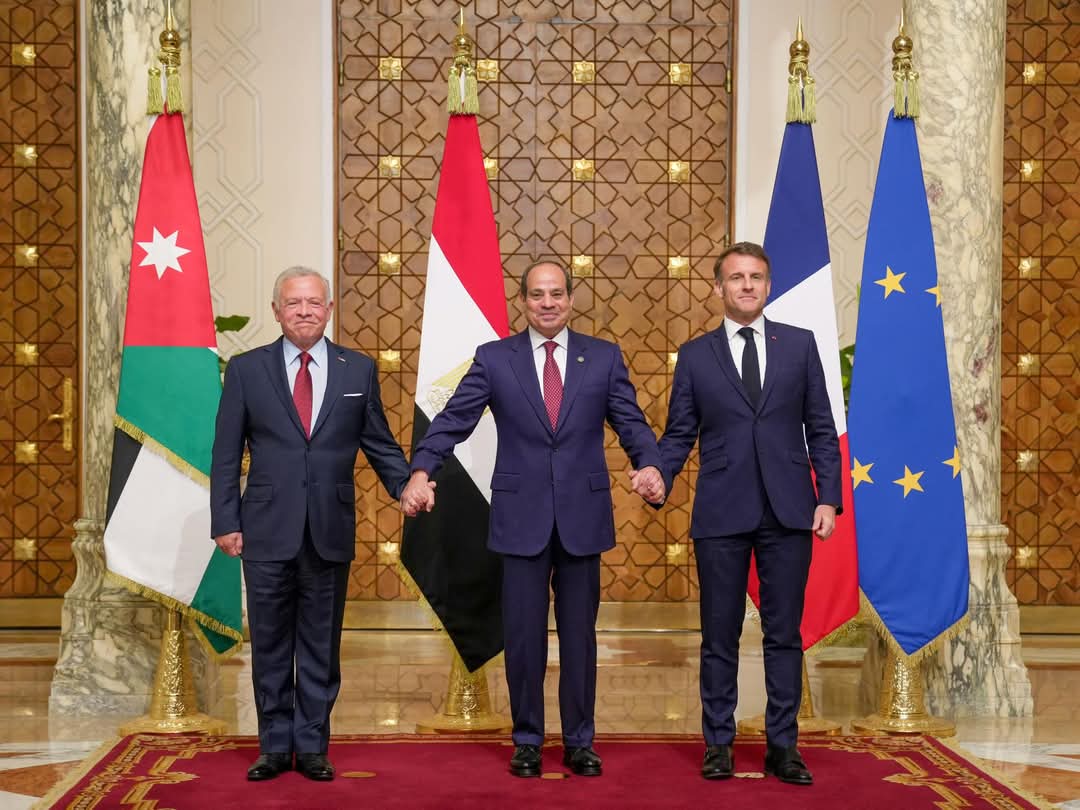 بيان مشترك مصري أردني فرنسي في ختام القمة الثلاثية في القاهرة
