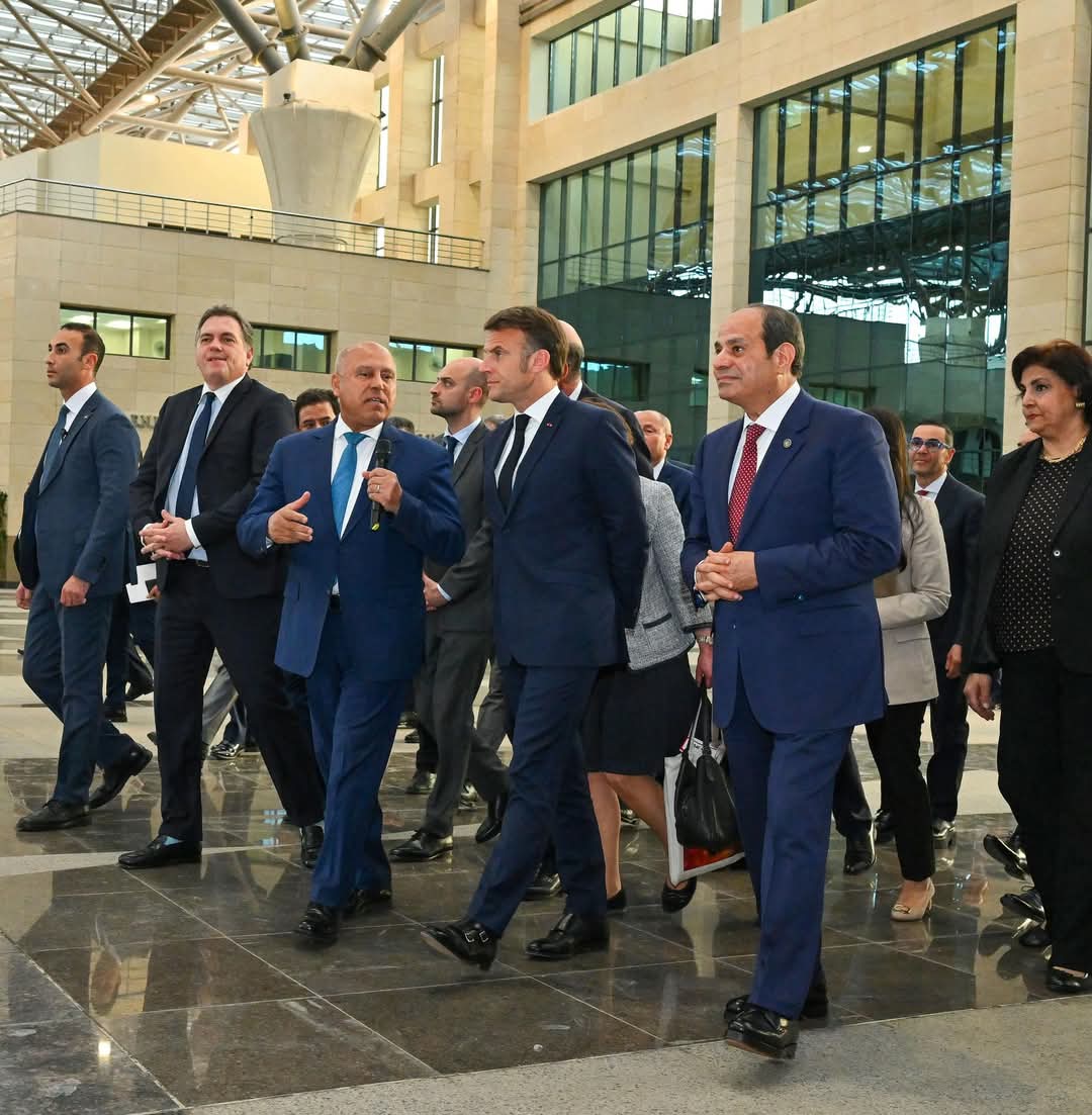 زيارة الرئيس السيسي ونظيره الفرنسي لمحطة عدلي منصور