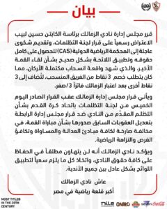 قرارات الأنديه بعد قرارات لجنة التظلمات