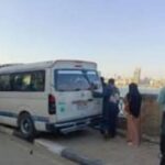 إصابة 9 أشخاص في اصطدام ميكروباص برصيف طريق الفيوم الصحراوي 