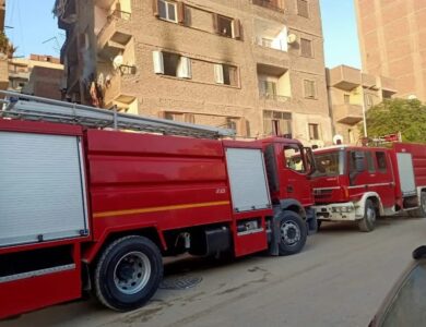 السيطرة على حريق داخل شقة سكنية بالفيوم بسبب ماس كهربائي دون وقوع إصابات.