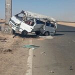 إصابة 9 أشخاص في حادث اصطدام ميكروباص بطريق أسيوط الصحراوي الغربي بالفيوم