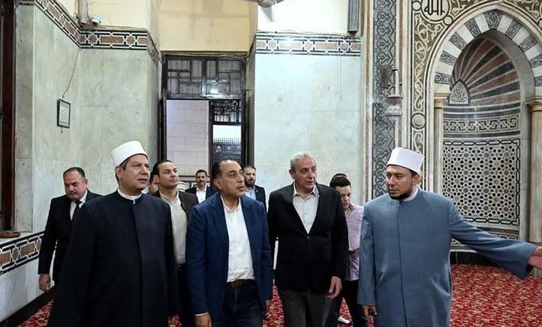 مدبولي يتفقد أعمال تطوير مسجد السيد البدوي ومحيطه بطنطا