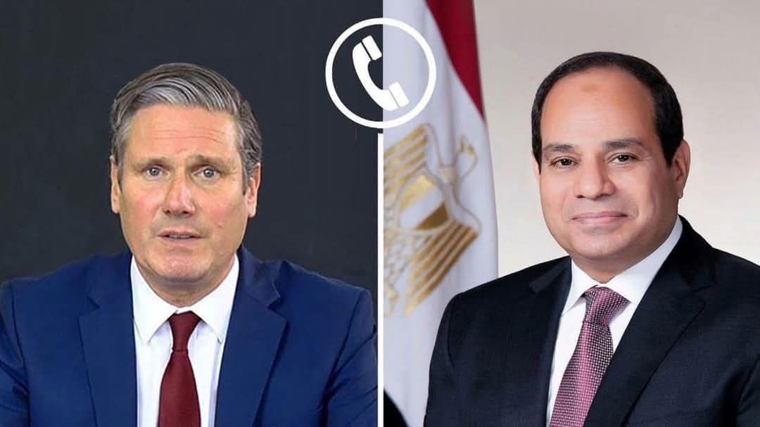 الرئيس السيسى يتلقى اتصالاً هاتفياً من رئيس الوزراء البريطانى ستارمر
