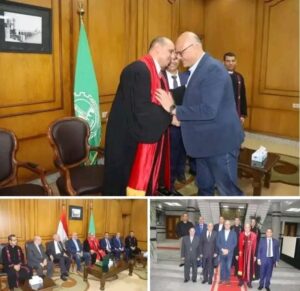 محافظ القليوبية يستقبل راعي الكنيسة الإنجيلية بالقليوبية لتقديم تهنئة عيدالأضحى.