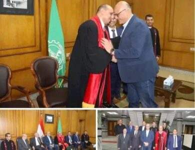 محافظ القليوبية يستقبل راعي الكنيسة الإنجيلية بالقليوبية لتقديم تهنئة عيدالأضحى.