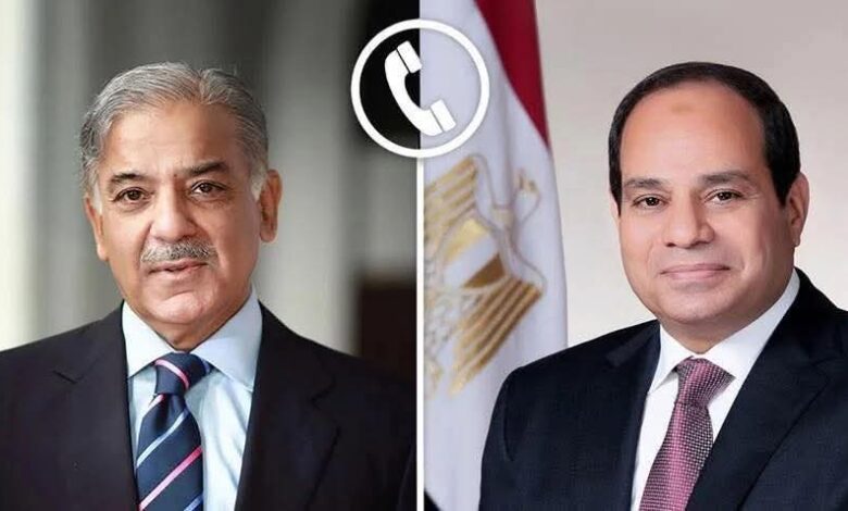 الرئيس السيسى يتلقى اتصالاً هاتفياً من رئيس الوزراء الباكستاني " شهباز شريف "