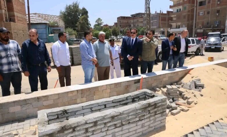 محافظ المنوفية يتفقد مشروعات تطوير مداخل العاصمة
