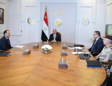 الرئيس السيسى يجتمع برئيس الوزراء وعدد من الوزراء والمسؤولين