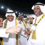 جمهور العميد بثول يحتفلون مع عدد من لاعبي الإتحاد السابقين والاعلاميين