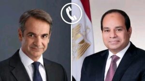 الرئيس السيسى يجرى أتصالا هاتفيا برئيس الوزراء اليوناني " ميتسوتاكيس