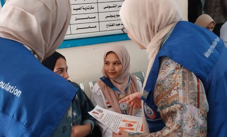 أنشطة مكثفة للثقافة الصحية بالمديرية والإدارات الصحية والمستشفيات للتعريف بالحملة والتعريف بفوائد التبرع بالدم