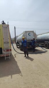 بيئة العرضيات تباشر حريقًا بوادي يبه مع الجهات الحكومية التي سيطرت عليه