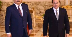 الرئيس السيسى يستقبل المشير " خليفة حفتر " بمدينة العلمين