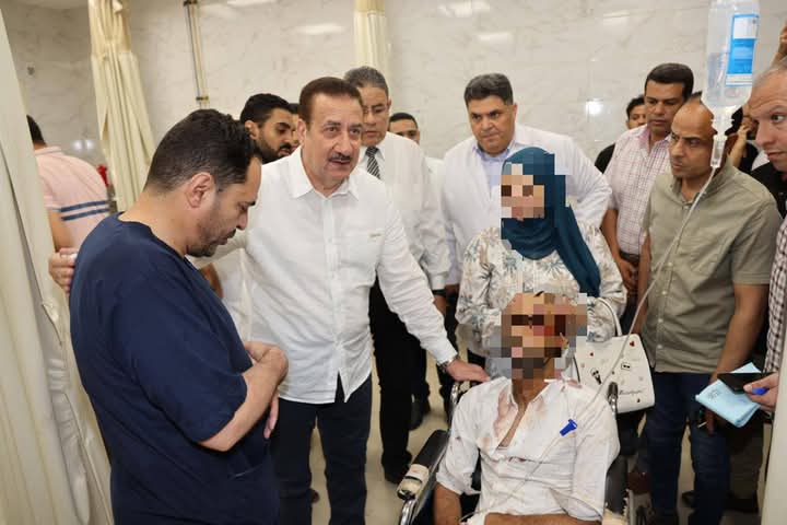 ” صور “زيارة محافظ المنوفية للمصابين في حادث الإقليمي بمستشفى الباجور
