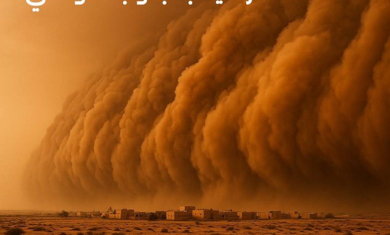 هنا نابل ، العاصفة الرملية التي جدّت اليوم الخميس 10 جويلية 2025