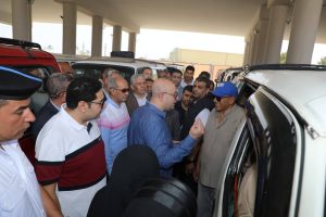 محافظ بني سويف يتفقد بدء التشغيل التجريبي الجزئي لمجمع المواقف الجديد بخطي ناصر والواسطى