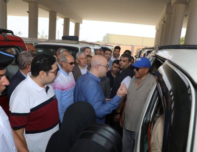 محافظ بني سويف يتفقد بدء التشغيل التجريبي الجزئي لمجمع المواقف الجديد بخطي ناصر والواسطى