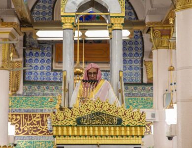 فضيلة الشيخ حسين آل الشيخ يؤم المصلين لصلاة الجمعة بالمسجد النبوي