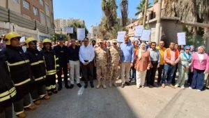 تنفيذ التدريب العملى المشترك لمجابهة الأزمات والكوارث صقر ١٥٦بالغربية