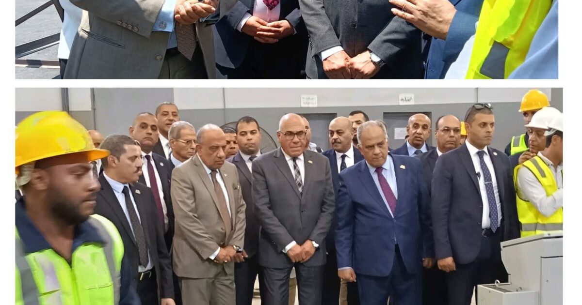 طفرة كبرى يشهدها رئيس الهيئة العربية للتصنيع ووزير الكهرباء والطاقة المتجددة لخط إنتاج أبراج كهرباء الجهد العالى والفائق بمصنع الطائرات