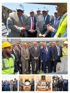 طفرة كبرى يشهدها رئيس الهيئة العربية للتصنيع ووزير الكهرباء والطاقة المتجددة لخط إنتاج أبراج كهرباء الجهد العالى والفائق بمصنع الطائرات