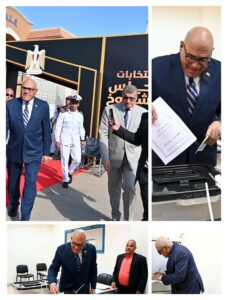 رئيس الهيئة العربية للتصنيع يدلى بصوته فى انتخابات مجلس الشيوخ 