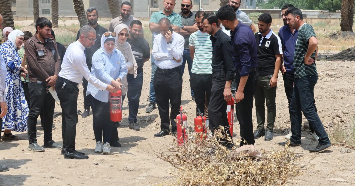 كلية طب المستنصرية تنفذ ممارسة ميدانية حول اجراءات الوقاية وإطفاء الحرائق