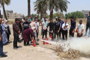 كلية طب المستنصرية تنفذ ممارسة ميدانية حول اجراءات الوقاية وإطفاء الحرائق