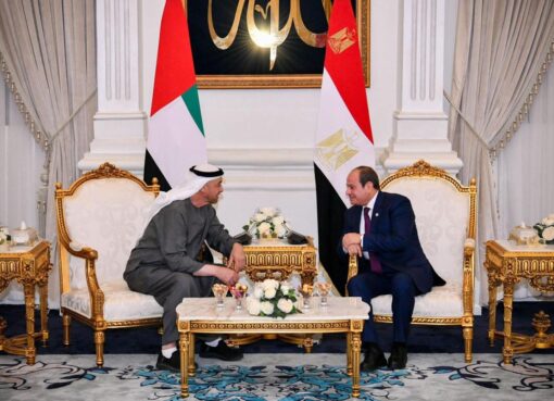 الشيخ محمد بن زايد في ضيافة الرئيس السبسي في مدينة العالمين المصرية