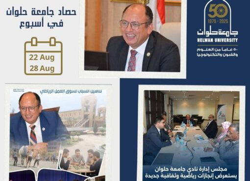 جامعة حلوان تواصل ريادتها في خدمة المجتمع والتعليم والتميز الفني والرياضى