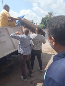 إزالة ٤٩٧ حالة إشغال وتعديات من شوارع دمنهور الحيوية