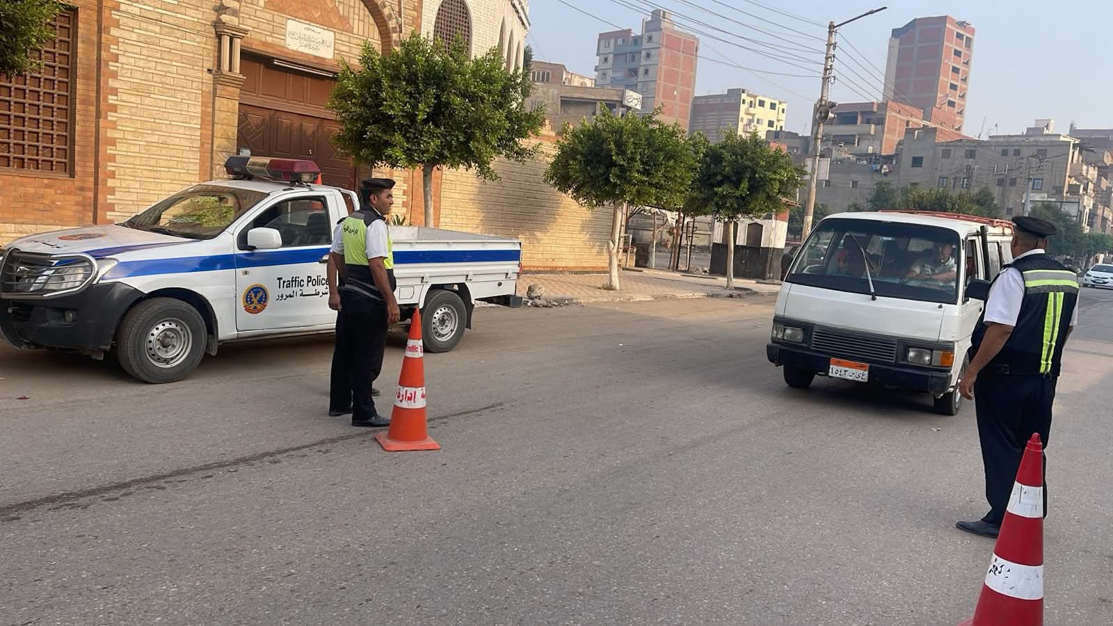 حملة مرورية مكبرة بزفتي لضبط الدراجات النارية والتوك توك غير المرخص