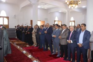 محافظ القليوبية ورئيس جامعة بنها ومدير أمن القليوبية يفتتحوا المسجد بالجامعة