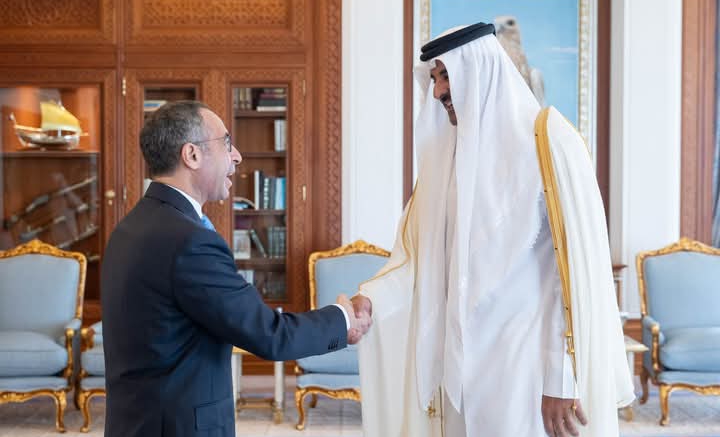 السفير المصري يلتقي أمير دولة قطر