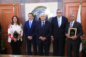 وزير التعليم العالي ومحافظ المنوفية ورئيس جامعة مدينة السادات يفتتحون مقر جامعة مدينة السادات الأهلية