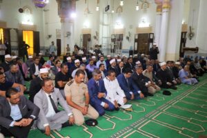 محافظ السويس والقيادات والأهالي يشهدون إحتفال مديرية الأوقاف بمناسبة ذكري المولد النبوي الشريف