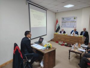 مناقشة رسالة ماجستير في كلية طب المستنصرية عن تأثير موقع الغلق الوعائي على مؤشرات سرعة وشكل الموجة النبضية الاصبعية خلال توسع الشريان المشتت بالتدفق