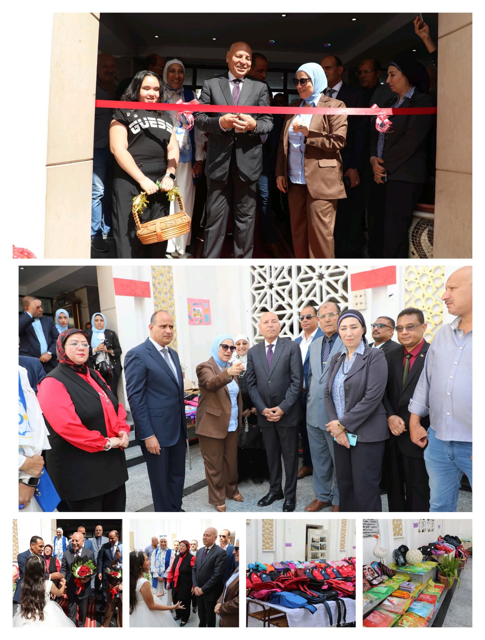 إفتتاح الدكتور إبراهيم صابر محافظ القاهرة للمعرض الخيرى السنوى لدعم طلاب القاهرة بمجمع الملك فهد الرسمى  