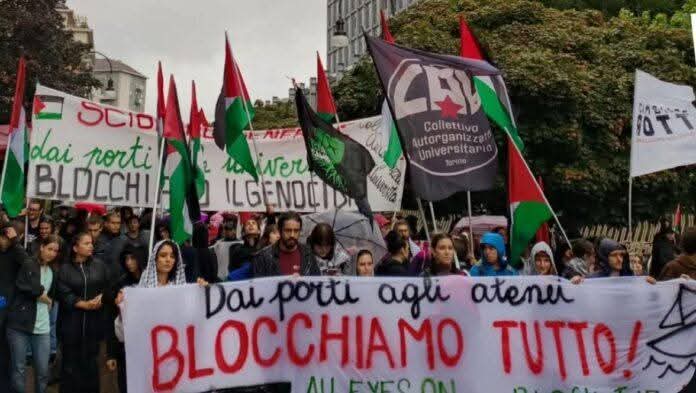 الإيطاليون يتحدون الطقس السيئ ويخرجون في 80 مسيرة داعمة لفلسطين في كل أنحاء إيطاليا 